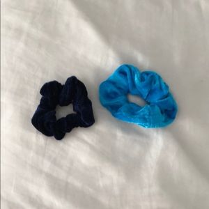 blue velvet scrunchies
